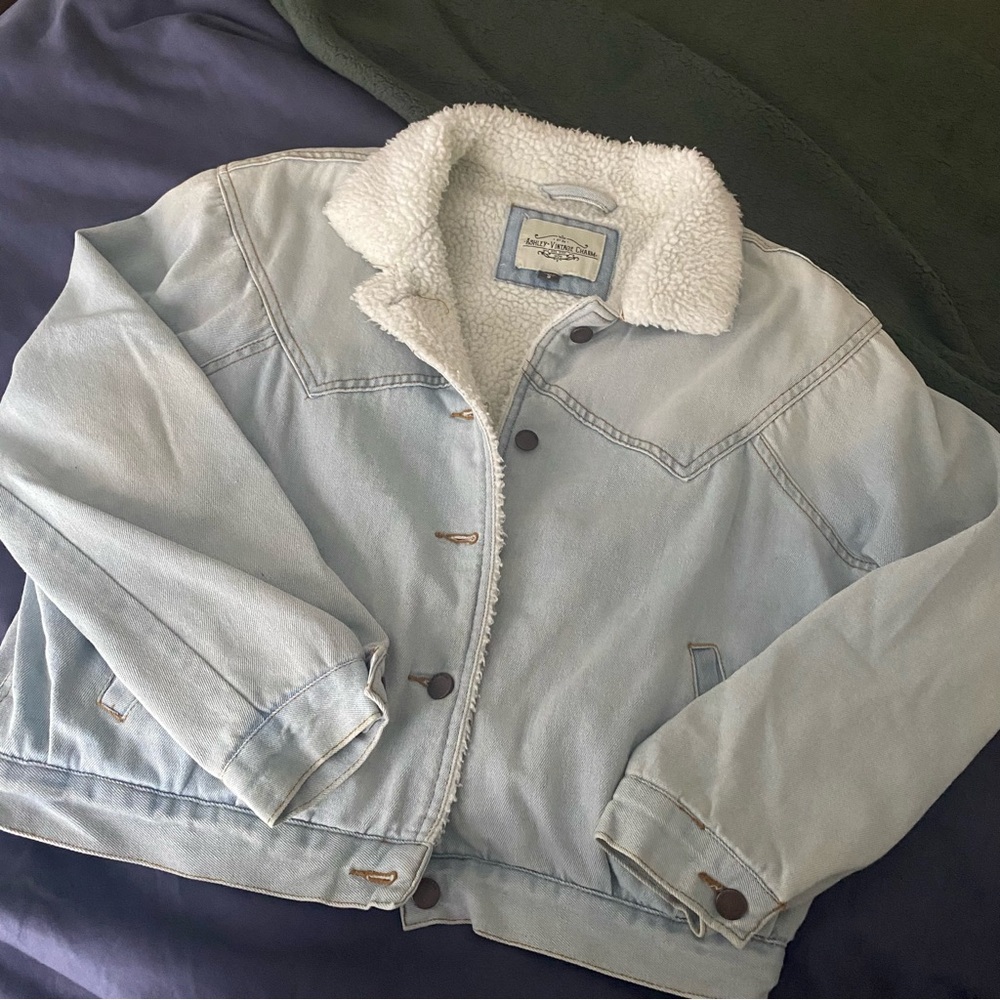 Fleece lined jean jacket, S